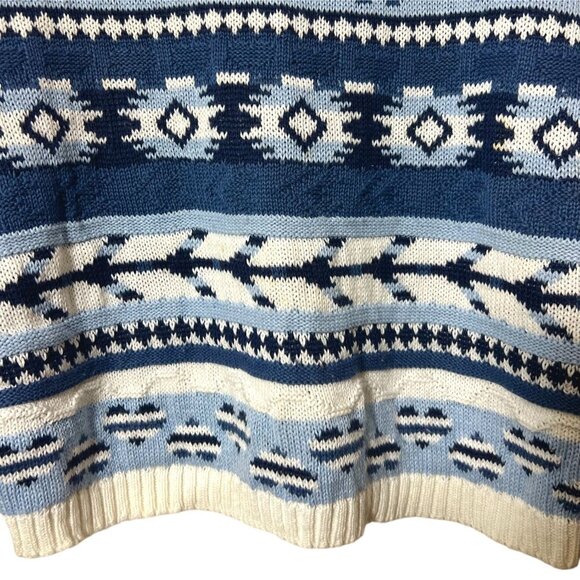 Vintage‎ Granola Girl Jeans Wear 90s Blue Toned Sweater - Picture 5 of 9